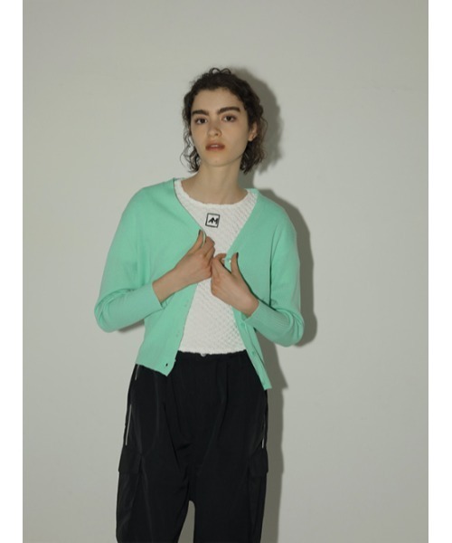 「AMAIL」 ニットカーディガン FREE ミント レディース_画像2