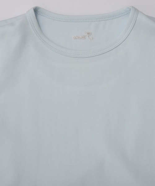 Fit more（フィットモア） tシャツ 裾ドッキング刺繍Tシャツ 