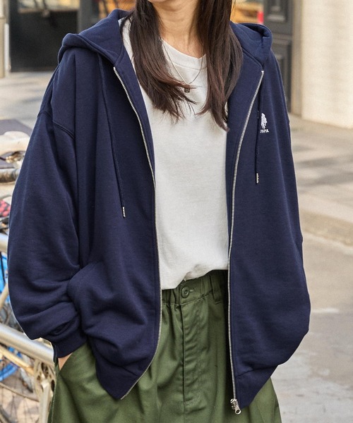 U.S. POLO ASSN. 「U.S. ASSN.」 ジップアップパーカー M