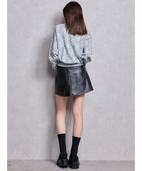 GYDA（ジェイダ） スカート ハイウエストフェイクレザースカートライク