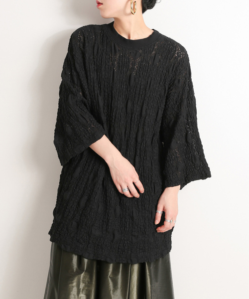 「CITYSHOP」 7分袖カットソー FREE ブラック レディース