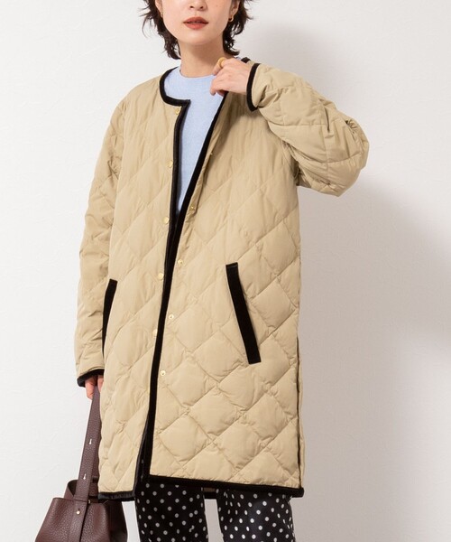 ROPÉ 【TAION×LIMONTA】 ダウン ロングコート TAION×LIMONTA】 ファー付き 軽量キルティング ダウン ロング