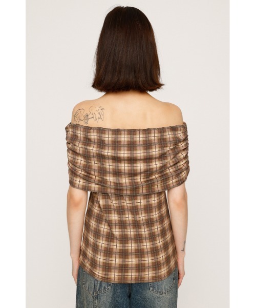 【新品未使用】今期THROW by SLY ストレッチオフショルダートップス SLY tシャツ STRETCH CUT OFF SHOULDER TOPS ストレッチ カット
