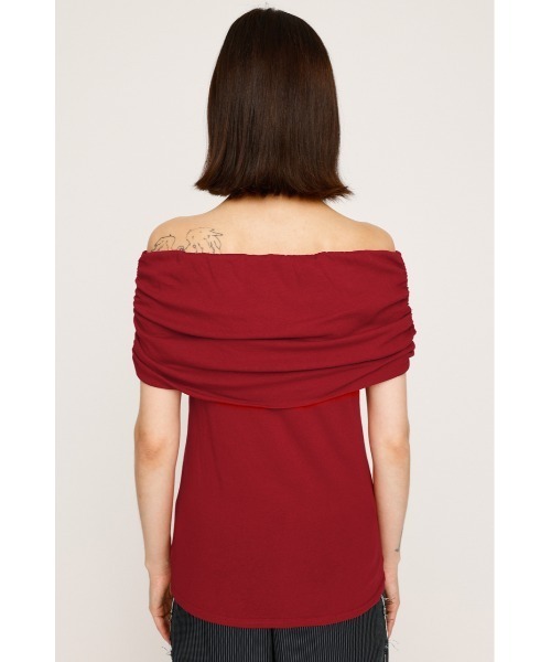 SLY tシャツ STRETCH CUT OFF SHOULDER TOPS ストレッチ カット