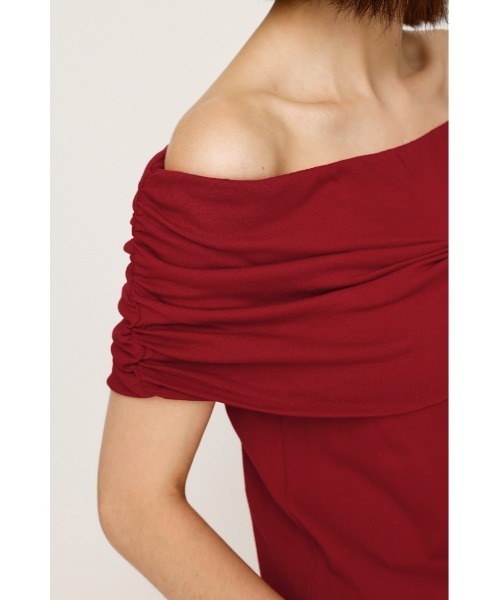 SLY tシャツ STRETCH CUT OFF SHOULDER TOPS ストレッチ カット