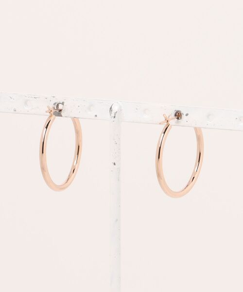 ESTELLE（エステール） ピアス K10 ピンクゴールド フープ ピアス