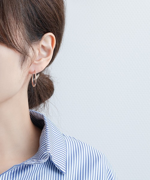 ピアス K10 ピンクゴールド フープ ピアス ESTELLE/エステール レディース_6
