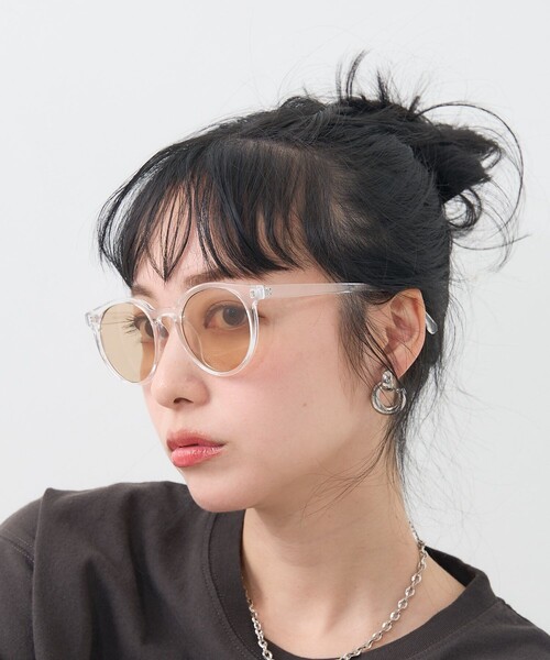 「FREAK'S STORE」 サングラス ONE SIZE ベージュ レディース