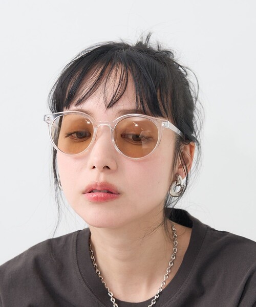 「FREAK'S STORE」 サングラス ONE SIZE ベージュ レディース