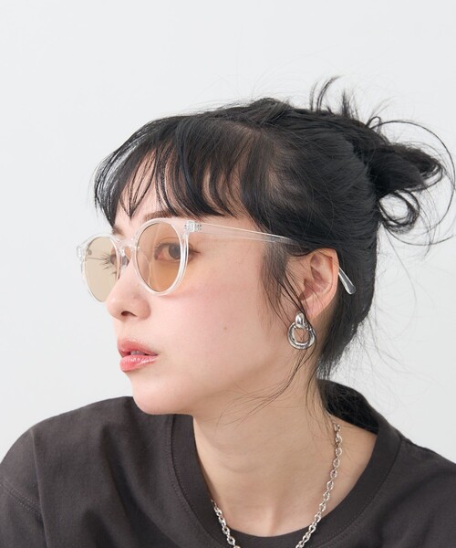 「FREAK'S STORE」 サングラス ONE SIZE ベージュ レディース