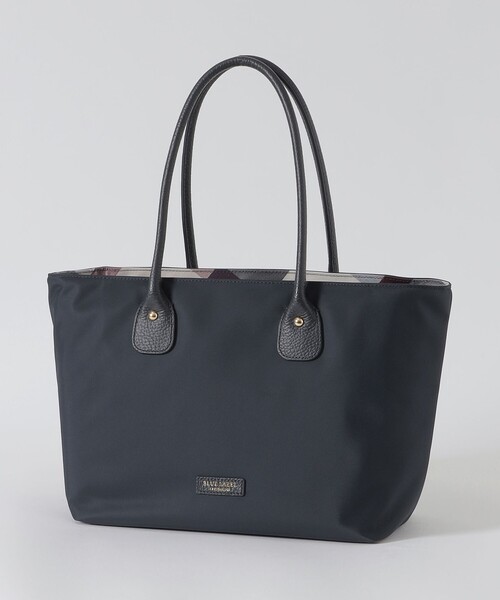 パーシャルクレストブリッジナイロンチェックトート BLUE LABEL CRESTBRIDGE トートバッグ パーシャルクレスト