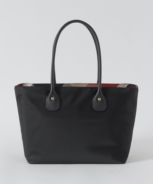 パーシャルクレストブリッジナイロンチェックトート BLUE LABEL CRESTBRIDGE トートバッグ パーシャルクレスト