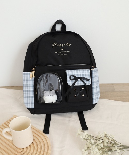 FUNALIVE（ファンアライブ） リュック Coboca+ ぬいぐるみ付 クリア