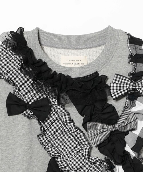 BEAMS BOY 【別注】TORI-TO / リボン スウェット シャツ BEAMS BOY（ビームス ボーイ）【1/15再値下げ】【別注】TORI-TO