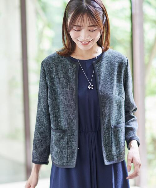 えみ　　Reflect　レディース　ノーカラージャケット Reflect（リフレクト） ジャケット ノーカラージャケット 「軽い着心地