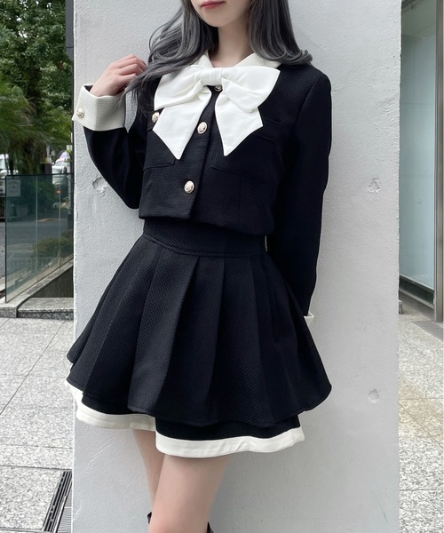 abc une face（アーベーセーアンフェイス） セットアップ リボン付き