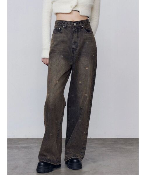 EMODA グラフィックルーズジーンズ デニム ハート ハートルーズジーンズ[品番：MKSW0066810]｜EMODA（エモダ）の