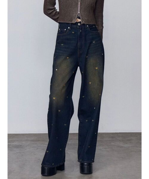 EMODA（エモダ） ジーンズ デニム デニムパンツ ハートドットルーズ