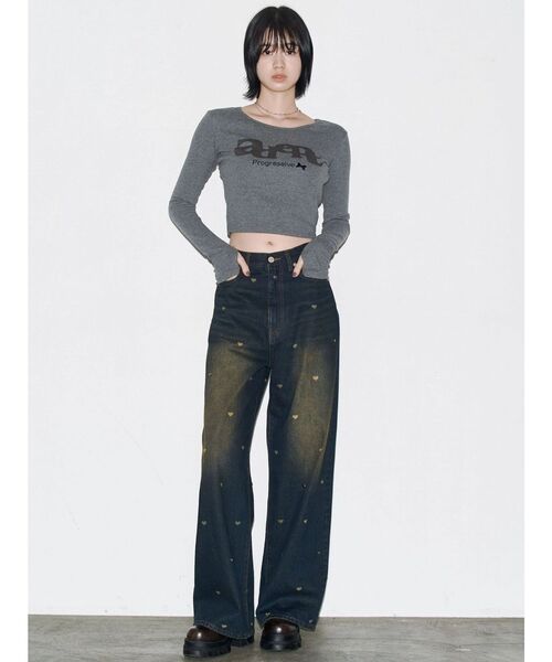 EMODA（エモダ） ジーンズ デニム デニムパンツ ハートドットルーズ