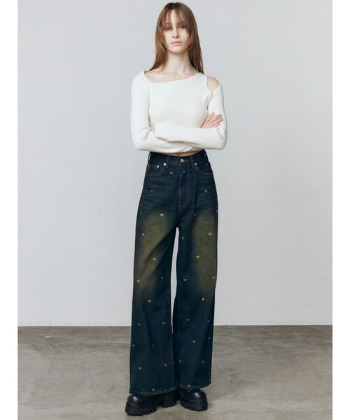 EMODA（エモダ） ジーンズ デニム デニムパンツ ハートドットルーズ