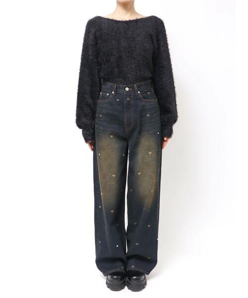 EMODA（エモダ） ジーンズ デニム デニムパンツ ハートドットルーズ