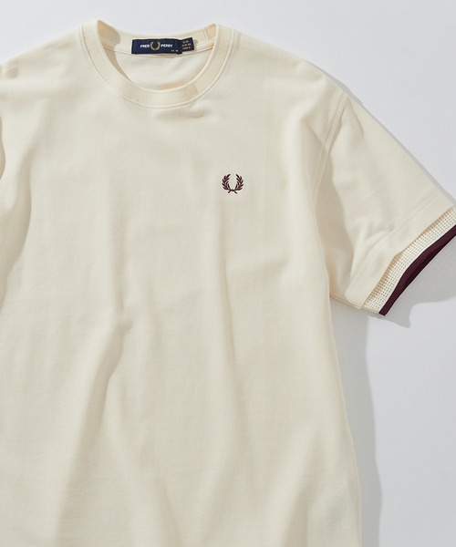 tシャツ 「FRED PERRY」MESH CUFF PIQUE T-SHIRT G2167 レディースの画像