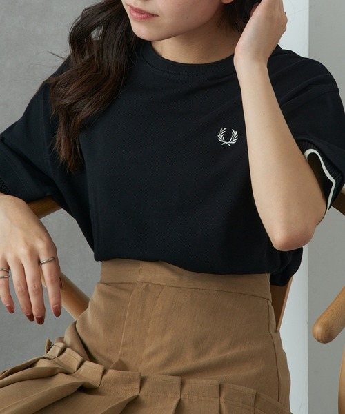 tシャツ 「FRED PERRY」MESH CUFF PIQUE T-SHIRT G2167 レディースの画像