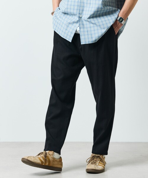 「FREAK'S STORE」 イージーパンツ LARGE オリーブ メンズ_画像7