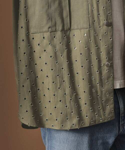 40CARATS&525 BY TAKEO KIKUCHI シャツ ツイルオパールオーバーシャツ