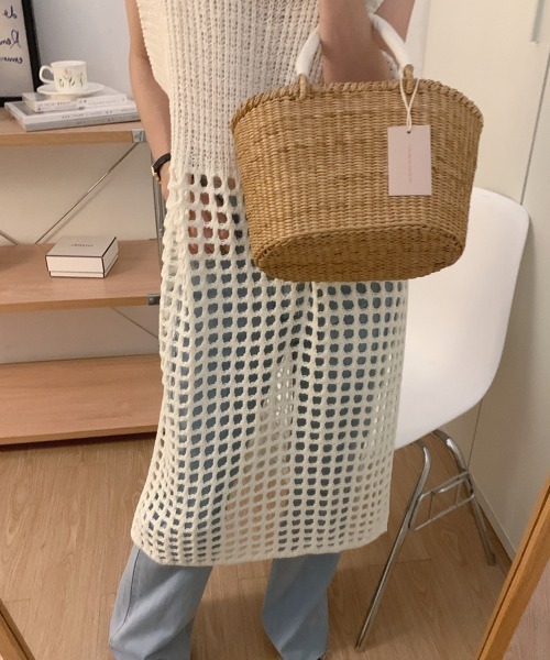 「by muni:r」 ノースリーブワンピース FREE アイボリー レディース_画像3