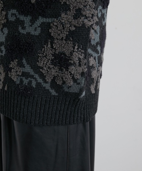 「JUNRED」 ニットカーディガン M チャコールグレー メンズ_画像3