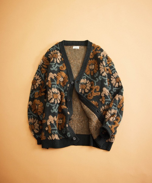 「JUNRED」 ニットカーディガン M チャコールグレー メンズ_画像8