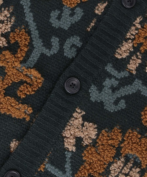 「JUNRED」 ニットカーディガン M チャコールグレー メンズ_画像9