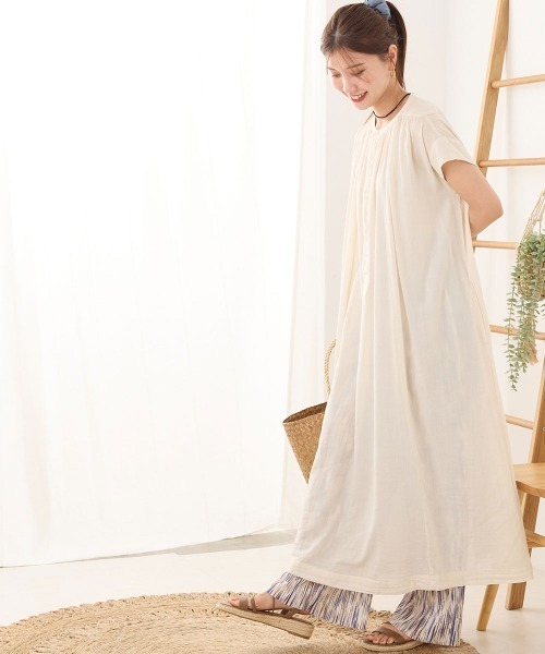 「OMNES」 ノースリーブワンピース FREE ホワイト レディース_画像7