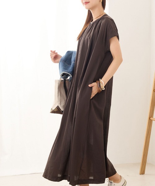 「OMNES」 ノースリーブワンピース FREE ホワイト レディース_画像9