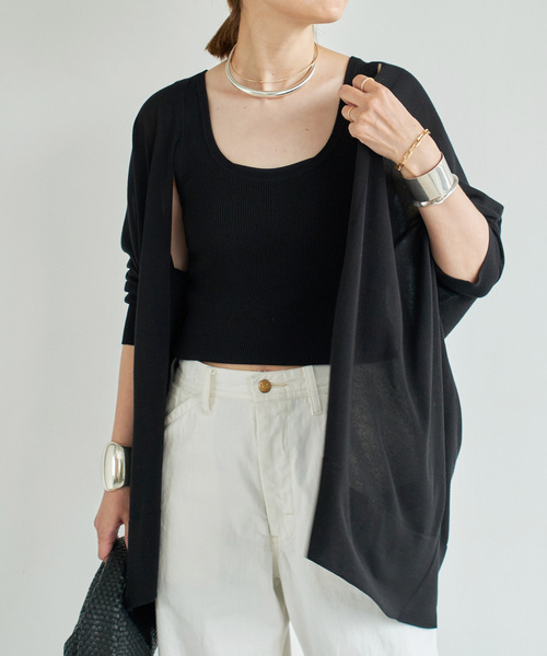 Deuxieme Classe」 ニットカーディガン FREE ブラック レディース MUSE  