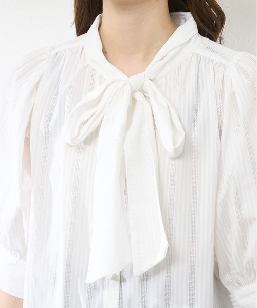 「natural couture」 7分袖ブラウス FREE ブルー レディース_画像7