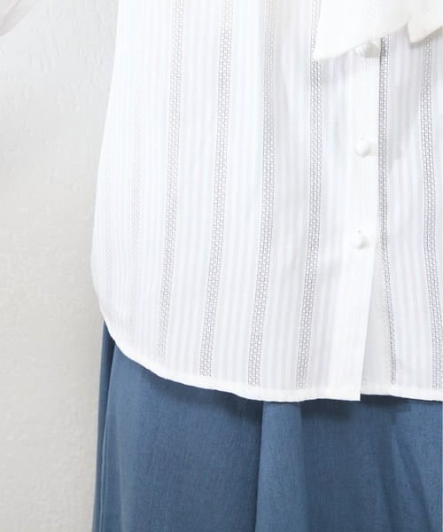 「natural couture」 7分袖ブラウス FREE ブルー レディース_画像9