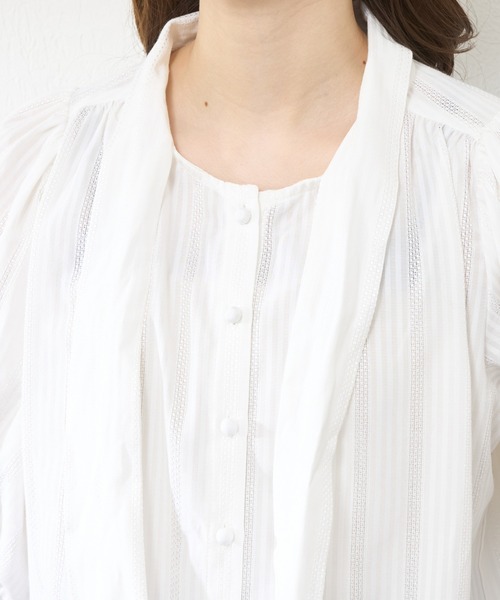 「natural couture」 7分袖ブラウス FREE ブルー レディース_画像10