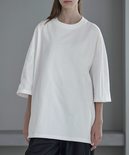 「SERACE」 半袖Tシャツ M ホワイト×ブラック メンズ_画像5