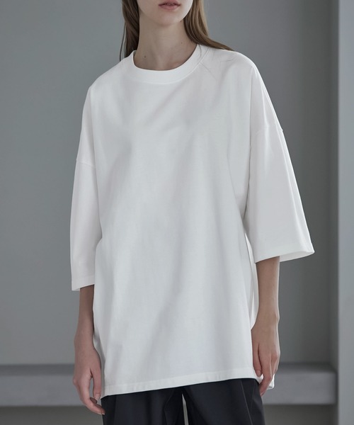 「SERACE」 半袖Tシャツ M ホワイト×ブラック メンズ_画像8