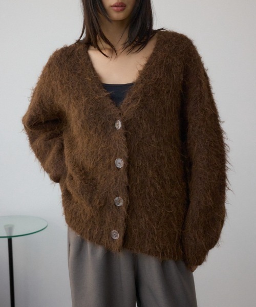 AZUL BY MOUSSY(アズールバイマウジー) カーディガン シャギー起毛 AZUL BY MOUSSY(アズールバイマウジー) カーディガン シャギー起毛