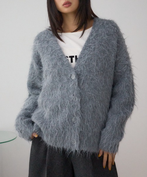 AZUL BY MOUSSY（アズールバイマウジー） カーディガン シャギー起毛