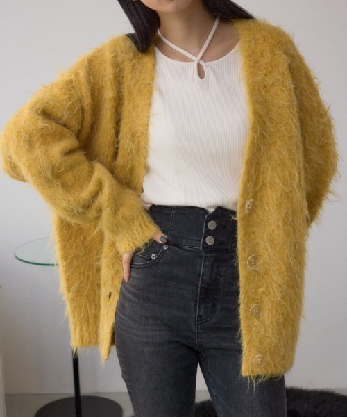 AZUL BY MOUSSY（アズールバイマウジー） カーディガン シャギー起毛