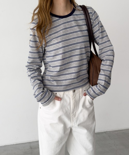 CANAL JEAN（キャナルジーン） tシャツ Lakey Park マルチボーダー