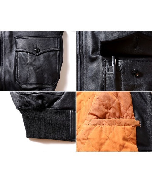 美品✨ヒューストンG-1ラムレザージャケット40 ロゴワッペン 美品✨ヒューストンG-1ラムレザージャケット40 ロゴワッペン HOUSTON