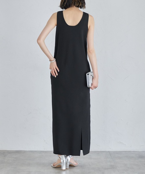 「each」 ノースリーブワンピース FREE ライトグレー レディース_画像4