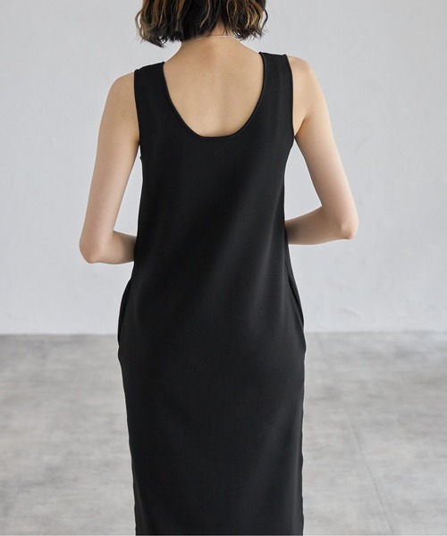 「each」 ノースリーブワンピース FREE ライトグレー レディース_画像8