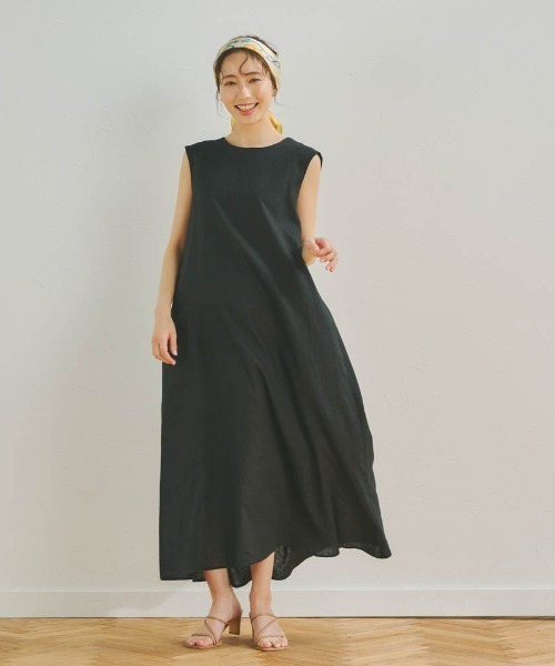 「Droite lautreamont」 ノースリーブワンピース M ネイビー レディース_画像2