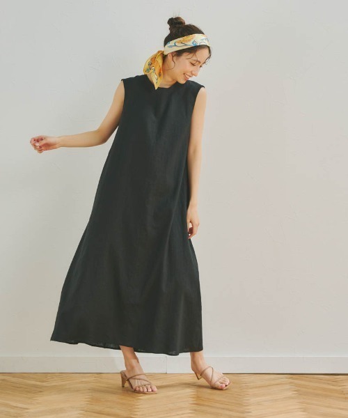 「Droite lautreamont」 ノースリーブワンピース M ネイビー レディース_画像3